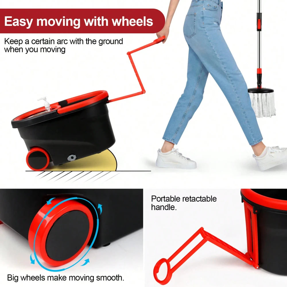 Rolling Spin Mop Bucket Set