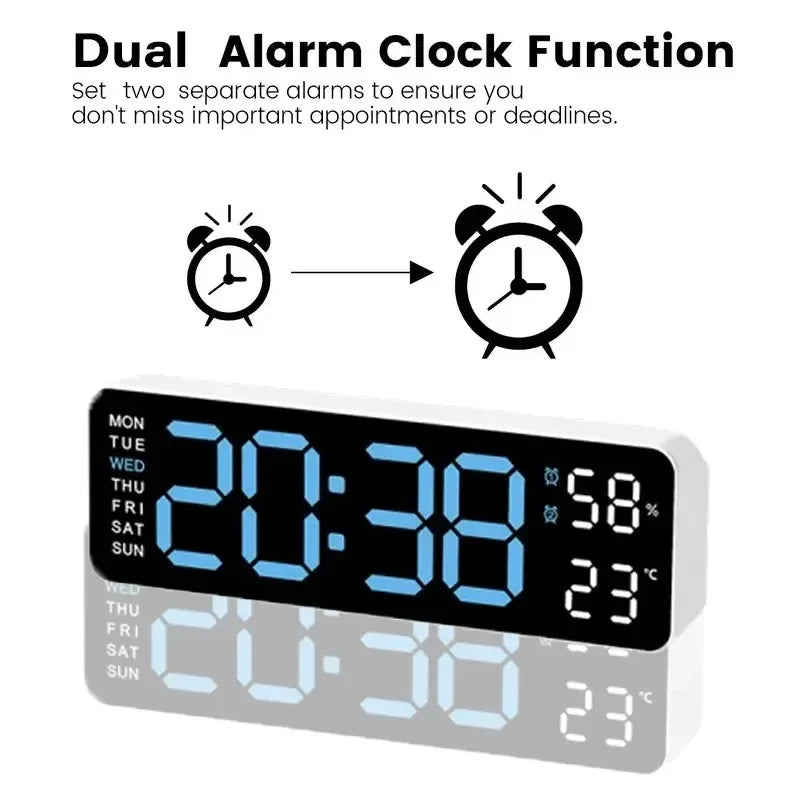 Large Digital LED Wall Clock