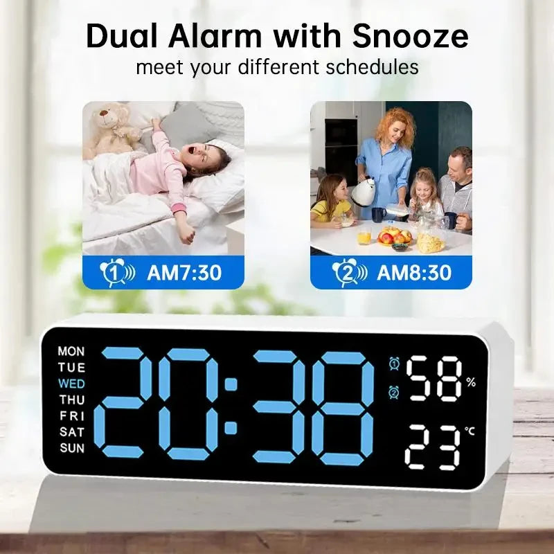 Large Digital LED Wall Clock